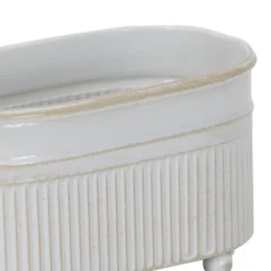 Antique White Metal Trough Planter With Ball Feet - Foreside Home & Garden -Decor Home Life Store GUEST a4e7798d 2214 4859 8edc 8016ac211bf7