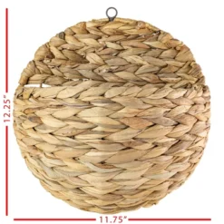 Braided Wall Pocket Water Hyacinth & Metal - Foreside Home & Garden -Decor Home Life Store GUEST a5120e5c 7489 4dbb 8060 e4821d831f97