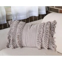 Gray Hand Woven 14x22" Decorative Cotton Throw Pillow With Hand Braided Tassels - Foreside Home & Garden 9 Gray Hand Woven 14x22" Decorative Cotton Throw Pillow With Hand Braided Tassels - Foreside Home & Garden -Decor Home Life Store GUEST a92d5e29 02b8 4601 b68e 8c75e475e0f9