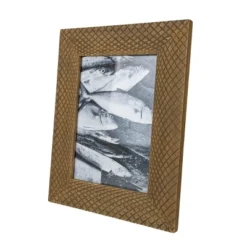 Crocodile Pattern 5X7 Photo Frame Natural Wood, MDF & Glass - Foreside Home & Garden -Decor Home Life Store GUEST a94ac4ac 507e 4721 8848 7893bb561a5a