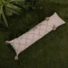 Tan Braided Accents 12X46 Hand Woven Filled Outdoor Pillow - Foreside Home & Garden -Decor Home Life Store GUEST aa4f7f9c 2a2f 4167 a672 edbe5b82913b
