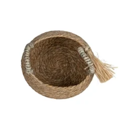Brown Basket Woven Seagrass & Corn Husk By Foreside Home & Garden -Decor Home Life Store GUEST aca94118 9bca 47e8 b9ff e838930b272a