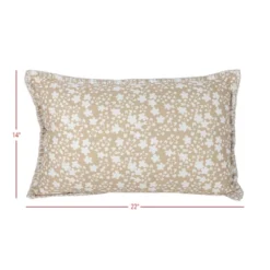 14X22 Inch Hand Woven Floral Outdoor Pillow Tan Polyester With Polyester Fill By Foreside Home & Garden -Decor Home Life Store GUEST ad3d9d48 b5b4 4ae1 8ae7 623ebd1f64d8