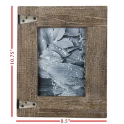 Hinge Accent 5X7 Photo Frame Natural Wood, MDF, Metal & Glass - Foreside Home & Garden -Decor Home Life Store GUEST b14f04bb 81bd 4d63 ab32 1c6cf8c9740a