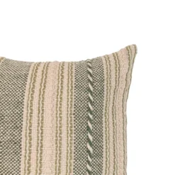 14x22" Hand Woven Stripe Green Outdoor Pillow Polyester With Polyester Fill By Foreside Home & Garden 10 14x22" Hand Woven Stripe Green Outdoor Pillow Polyester With Polyester Fill By Foreside Home & Garden -Decor Home Life Store GUEST b15640b1 e4cb 480b 9b07 2057eca789ea