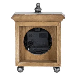 Square White Wood & Plexiglass Tabletop Clock - Foreside Home & Garden -Decor Home Life Store GUEST b429610e 2b86 498b a50a 01532d054da6