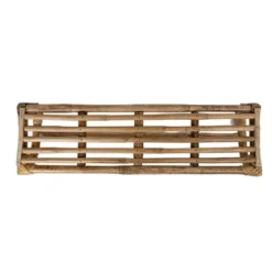 Brown Cane Wall Shelf By Foreside Home & Garden -Decor Home Life Store GUEST b9d57325 17e3 409b bc27 ebf5520916fd