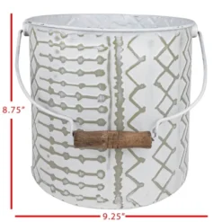 Multi Pattern Bucket Planter Metal & Wood - Foreside Home & Garden 11 Multi Pattern Bucket Planter Metal & Wood - Foreside Home & Garden -Decor Home Life Store GUEST bbfe7366 5ab8 4742 a91e 7742392283a2