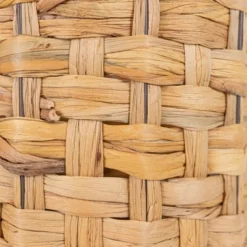 Set Of 2 Hand Woven With Tassel Baskets Water Hyacinth, Metal & Cotton Rope By Foreside Home & Garden -Decor Home Life Store GUEST bc16cf91 55f8 4c21 9e41 c364be9f3d37