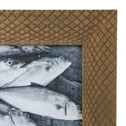 Crocodile Pattern 5X7 Photo Frame Natural Wood, MDF & Glass - Foreside Home & Garden -Decor Home Life Store GUEST bed92bee 6703 4452 99d0 7063443a23e2