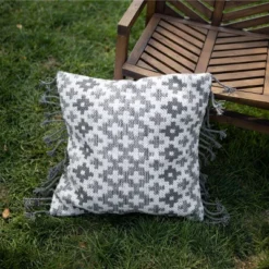 24x24 Inches Hand Woven Gray Polyester With Polyester Fill Pillow - Foreside Home & Garden 11 24x24 Inches Hand Woven Gray Polyester With Polyester Fill Pillow - Foreside Home & Garden -Decor Home Life Store GUEST c4d57b32 3f3e 4227 b846 efadff718049