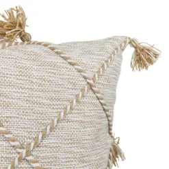 Tan With Braided Accents 18X18 Hand Woven Filled Outdoor Pillow - Foreside Home & Garden 8 Tan With Braided Accents 18X18 Hand Woven Filled Outdoor Pillow - Foreside Home & Garden -Decor Home Life Store GUEST c6008930 2964 47d5 96bb 8f8dfb0efca0