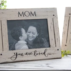 Cream You Are Loved 5 X 7 Inch Distressed Wood Picture Frame - Foreside Home & Garden