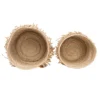 Set Of 2 Natural Woven Natural Seagrass & Faux Raffia Basket - Foreside Home & Garden