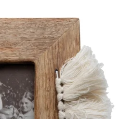 5x7 Inches White Wood, Cotton & Glass Photo Frame - Foreside Home & Garden -Decor Home Life Store GUEST cca83e67 0260 480c bb13 4ec0afec8cd6