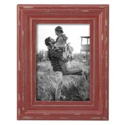 Red Decorative Distressed Wood Picture Frame - Foreside Home & Garden -Decor Home Life Store GUEST cd6cb6bb ae43 4cdd bc64 f8d3a38e2959
