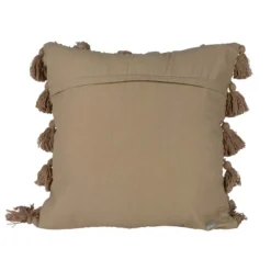 Pulled Knot Tan 24X24 Hand Woven Filled Pillow - Foreside Home & Garden -Decor Home Life Store GUEST cf13a7de f21b 435c 8930 704db58de692