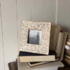 4x4 Inch Carved Floral Picture Frame Mango Wood, MDF, Metal & Glass By Foreside Home & Garden -Decor Home Life Store GUEST cfca6111 24e5 4b9d 8c7c 439984a88549
