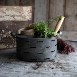 Galvanized Metal Utensil Caddy - Foreside Home & Garden -Decor Home Life Store GUEST cfd088c9 aeef 48a0 8183 6939e799393a