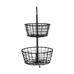 Metal Two Tier Decorative Storage Basket - Foreside Home & Garden -Decor Home Life Store GUEST d4600118 e347 4de9 9357 14b721d20866