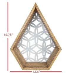 Floral Pattern Wall Shelf Wood & Metal - Foreside Home & Garden 13 Floral Pattern Wall Shelf Wood & Metal - Foreside Home & Garden -Decor Home Life Store GUEST d5e830b8 bac5 4ad3 9a5c 34d515cac94f