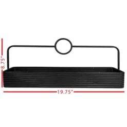 O-Handle Caddy Black Metal - Foreside Home & Garden -Decor Home Life Store GUEST d60b4075 bd89 4c93 b0dd dcdf1577abe0