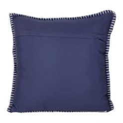 20X20 Inch Hand Woven Floral Stripe Outdoor Pillow Blue Polyester With Polyester Fill By Foreside Home & Garden -Decor Home Life Store GUEST d685e4bb 0aef 481a 97b3 80436bbcfd29