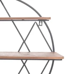 Round 20.25 Inch Diameter Three Tier Wood And Metal Hanging Wall Shelf - Foreside Home & Garden 9 Round 20.25 Inch Diameter Three Tier Wood And Metal Hanging Wall Shelf - Foreside Home & Garden -Decor Home Life Store GUEST d6a7bbd0 0f8f 44fa 8169 d13c49648538