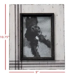 Rustic Black Plaid 5x7 Inch White Wood Decorative Picture Frame - Foreside Home & Garden -Decor Home Life Store GUEST da98afe5 66ac 46b6 bb7c 35832f7a215f