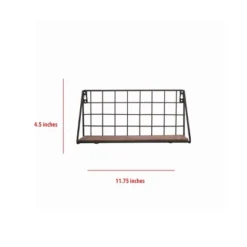 Small Black Wire Metal And Wood Hanging Wall Shelf - Foreside Home & Garden -Decor Home Life Store GUEST db8336c9 01ba 4050 8dc8 054c87b4c41e