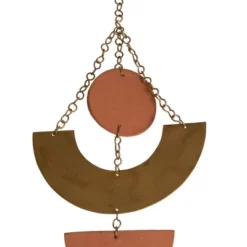 Geometric Brass Metal Hanging Wall Décor - Foreside Home & Garden