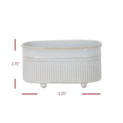 Antique White Metal Trough Planter With Ball Feet - Foreside Home & Garden -Decor Home Life Store GUEST e4dd6036 4d33 4889 87ea b52098f53cf2