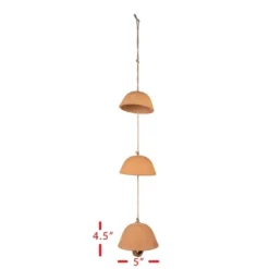 Tiered Natural 3 Bell Terracotta, Wood & Jute - Foreside Home & Garden -Decor Home Life Store GUEST e99090ac 6ca3 40f6 896e dddc747ce763