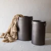 Set Of 2 Cylinder Baskets Bronze Metal - Foreside Home & Garden -Decor Home Life Store GUEST ebcaf5ac 6208 4908 8ff0 84d8b39a4409