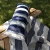 12X46 Inch Hand Woven Navy, Light Blue & White Striped Outdoor Pillow Polyester With Polyester Fill By Foreside Home & Garden 2 12X46 Inch Hand Woven Navy, Light Blue & White Striped Outdoor Pillow Polyester With Polyester Fill By Foreside Home & Garden -Decor Home Life Store GUEST edb9ac90 b013 47d1 b122 be4048a4526c