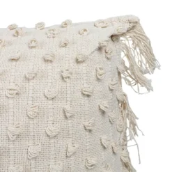 Cream With Pulled Knots 14X36 Hand Woven Filled Pillow - Foreside Home & Garden -Decor Home Life Store GUEST f05efb5a 4a31 4688 9ba2 c00e6c836724