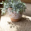 White Floral Terracotta Planter By Foreside Home & Garden -Decor Home Life Store GUEST f5cd819e d995 40f2 9b17 c834325691d3