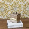 Trinket Box With Lid Wood & Brass Metal Handle By Foreside Home & Garden -Decor Home Life Store GUEST f62a0beb 0e25 4070 903a 1cc372ef582b