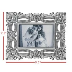 Filigree 4X6 Photo Frame Gray MDF & Glass - Foreside Home & Garden -Decor Home Life Store GUEST f69e20e5 93ac 4ad2 a55d f1293ebe899b