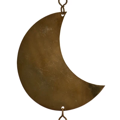 Moon Brass Terracotta & Metal Wall Hanging - Foreside Home & Garden 6 Moon Brass Terracotta & Metal Wall Hanging - Foreside Home & Garden - Image 4