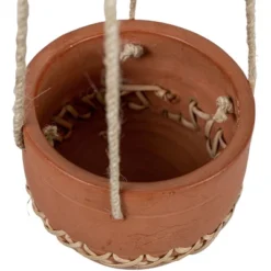 Hanging Planter Terracotta, Cane & Jute By Foreside Home & Garden -Decor Home Life Store GUEST fc58dea1 d049 4287 9204 34b47434f72c