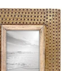 4 X 6 Inch Decorative Distressed Hammered Brass Metal Picture Frame - Foreside Home & Garden -Decor Home Life Store GUEST fd50a74b c389 4371 ad85 be499139af15